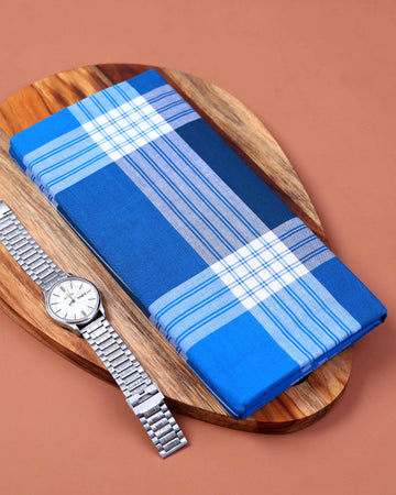 999 Brand Men's Premium Cotton Striped 2.10 Meter Stitched Lungi - Multi