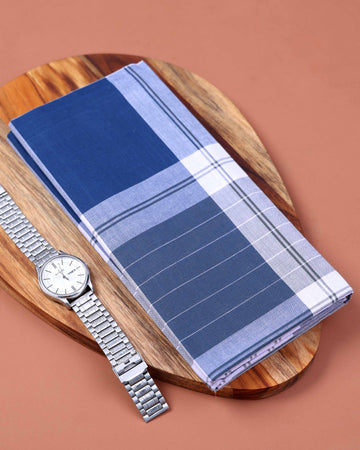 999 Brand Men's Premium Cotton Striped 2.10 Meter Stitched Lungi - Multi