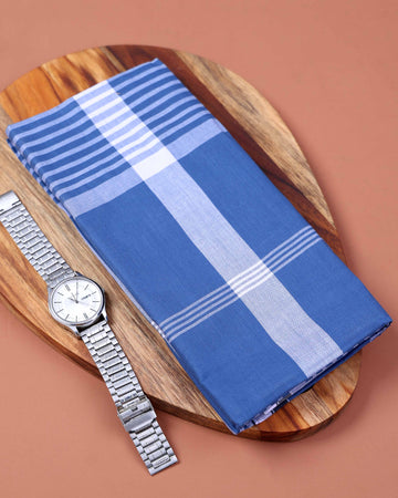 999 Brand Men's Premium Cotton Striped 2.10 Meter Stitched Lungi - Multi