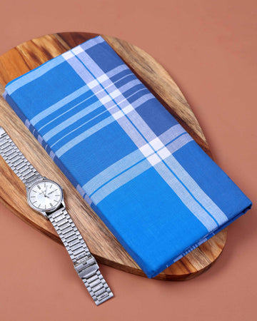 999 Brand Men's Premium Cotton Striped 2.10 Meter Stitched Lungi - Multi