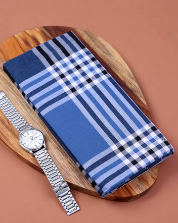 999 Brand Men's Premium Cotton Striped 2.10 Meter Stitched Lungi - Multi