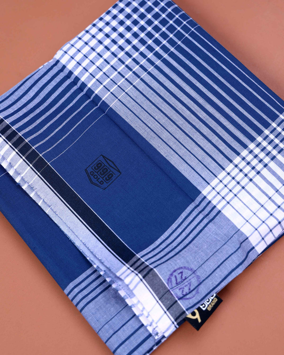 999 Brand Men's Premium Cotton Striped  2.10 Meter Stitched Lungi - Multi