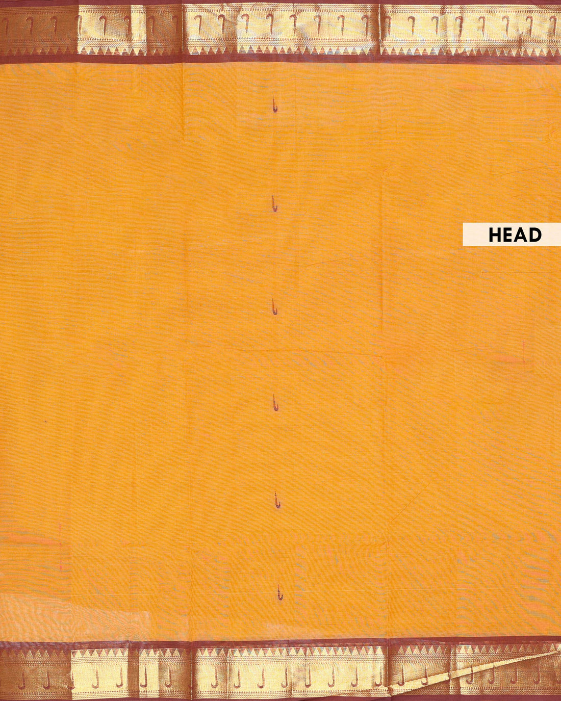 Elegant Handloom Chettinad Cotton Saree with Traditional Zari Border - Mustard