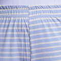 Women’s Cotton Striped Nightwear Set Short Sleeve Round Neck Top with Full Length Pajama Pants, Blue