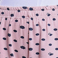 Women’s Printed Nightwear Set Short Sleeve Round Neck Top with Full Length Pajama Pants, Pink