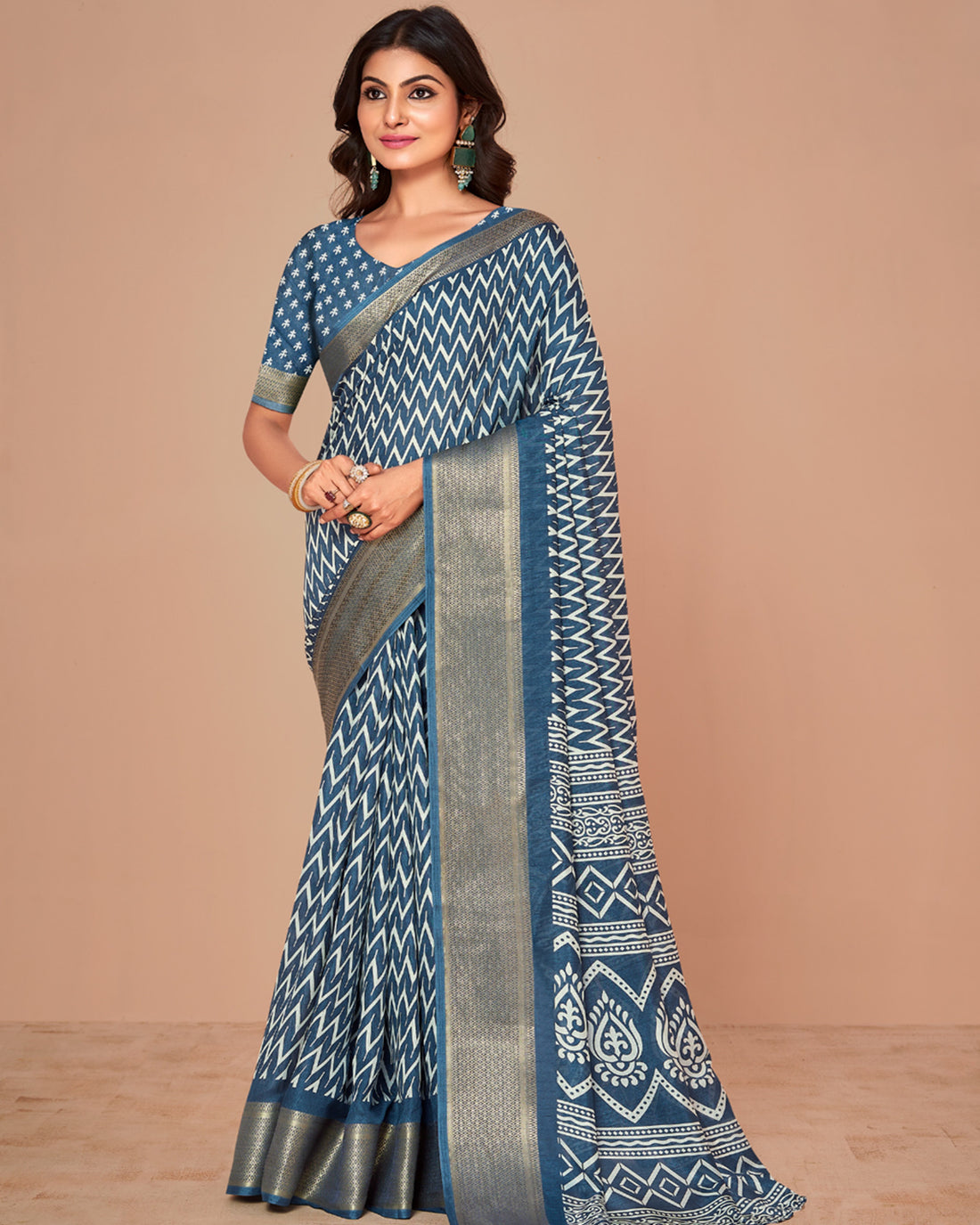 Blue Color Dola Saree 