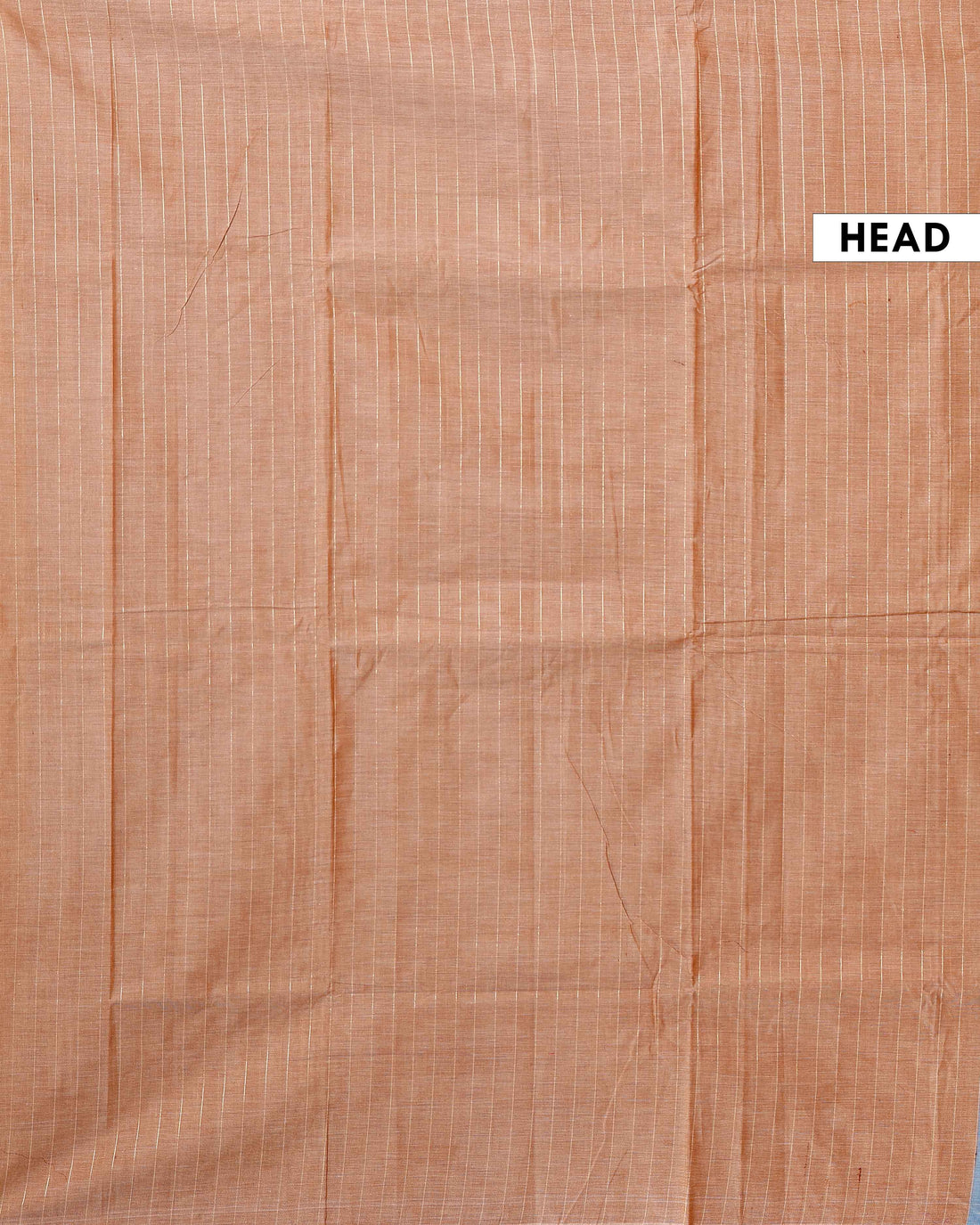 Traditional Chettinad Cotton Saree with Subtle Stripes and Traditional Weave - Sandal