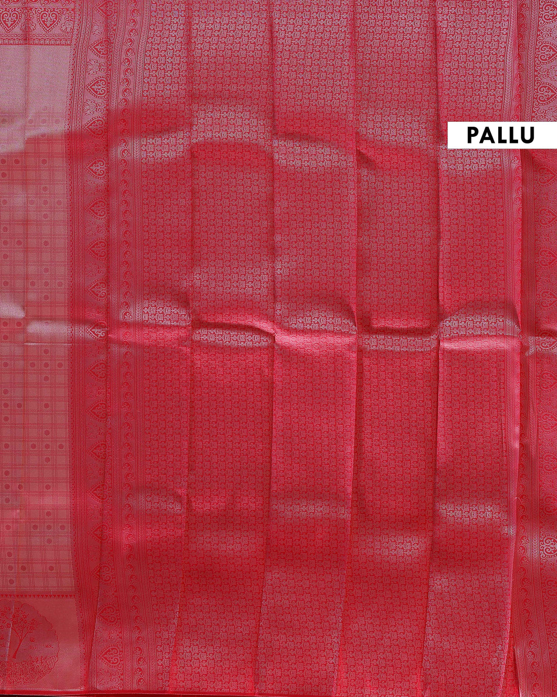 Elegant Litchi Silk Saree with Intricate Zari Woven Border and Paisley Motifs - Pink