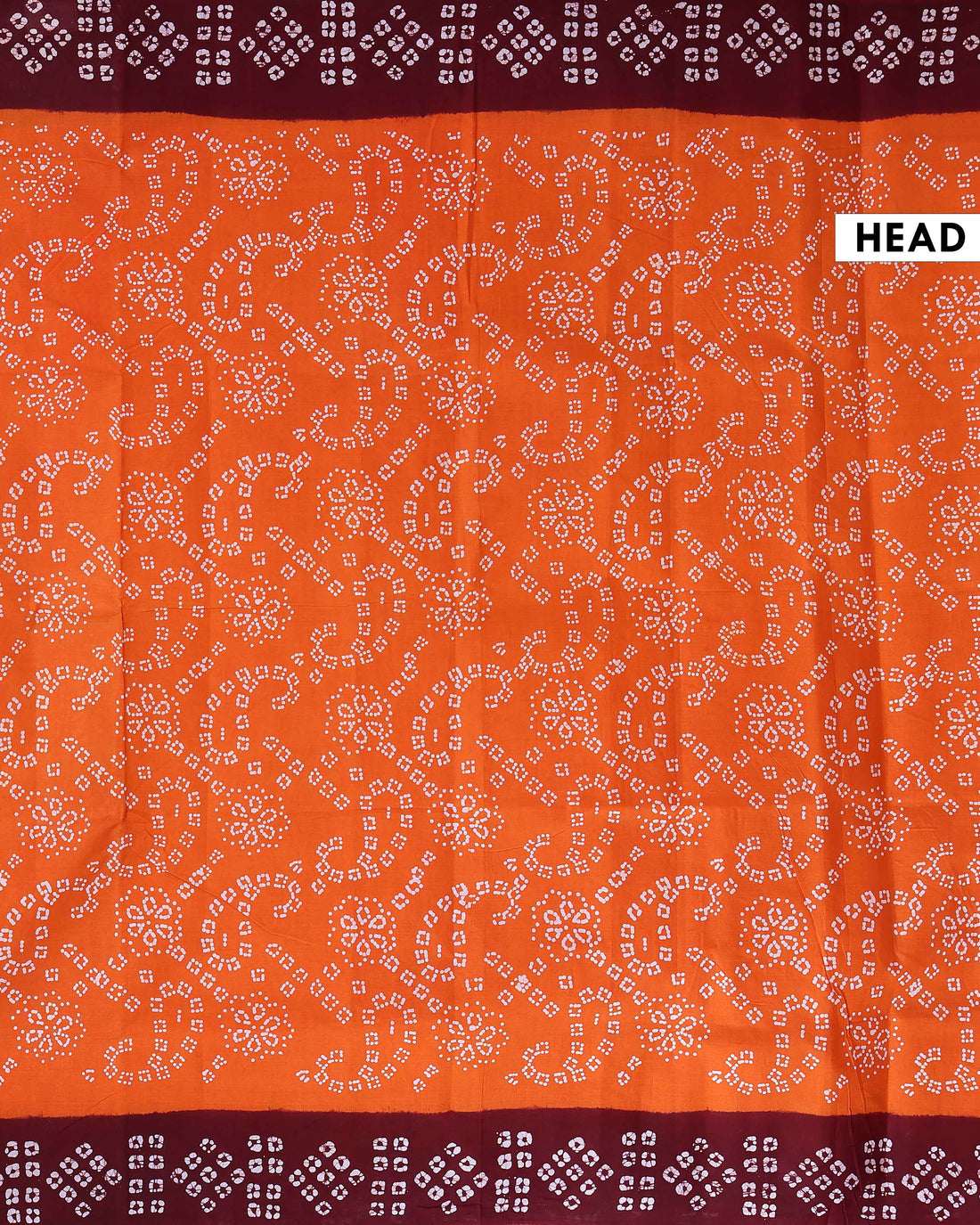 Traditional Lightweight  Sungudi Cotton Saree with Dotted Patterns - Orange