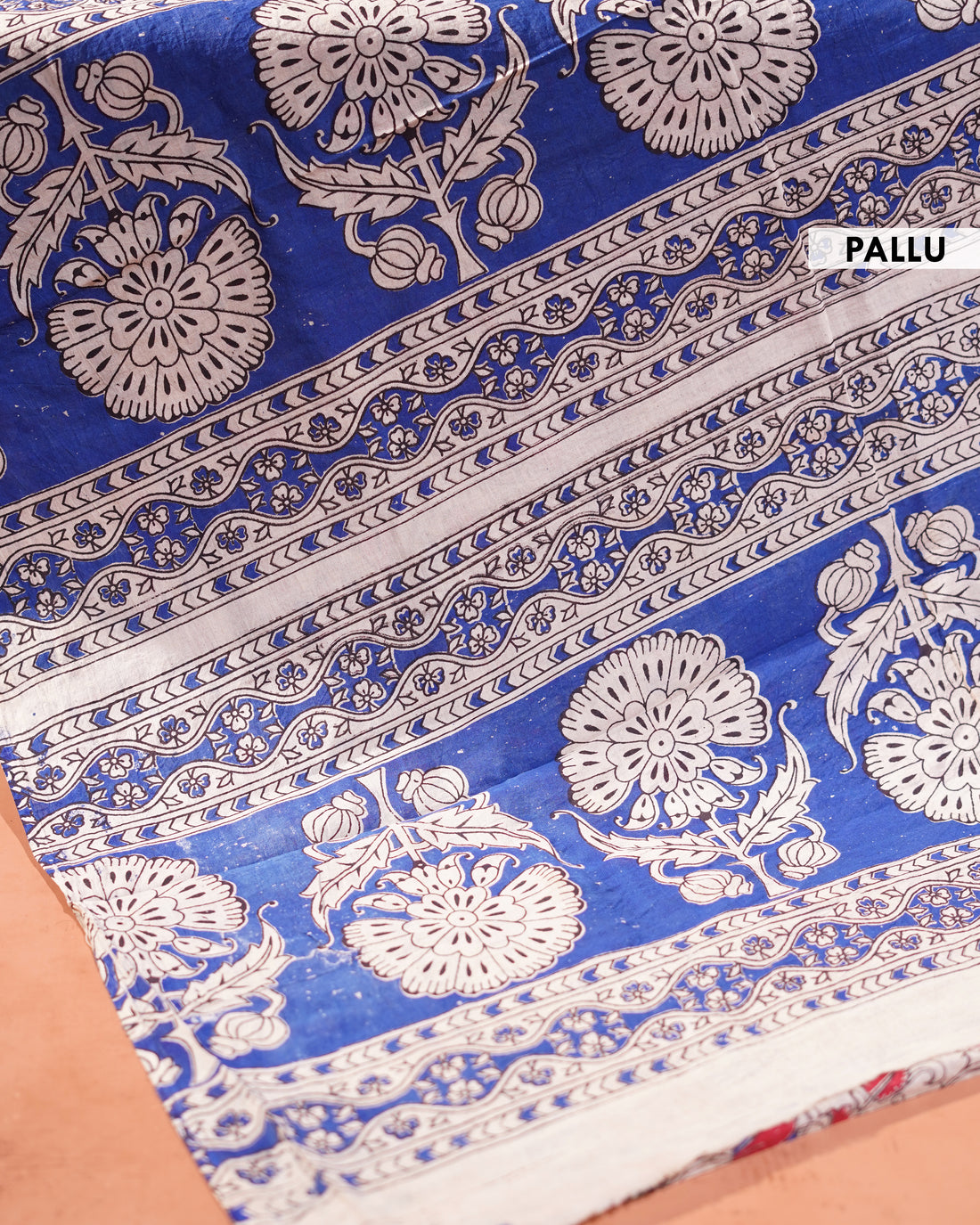 Cotton Kalamkari Printed Saree - Sandal