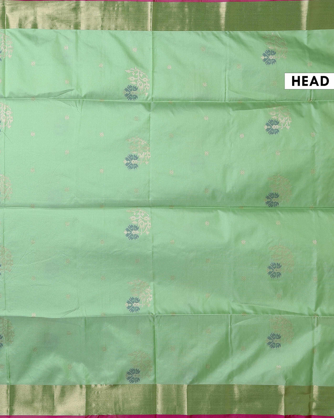 Ethnic Thread Design Soft Silk Saree - Green