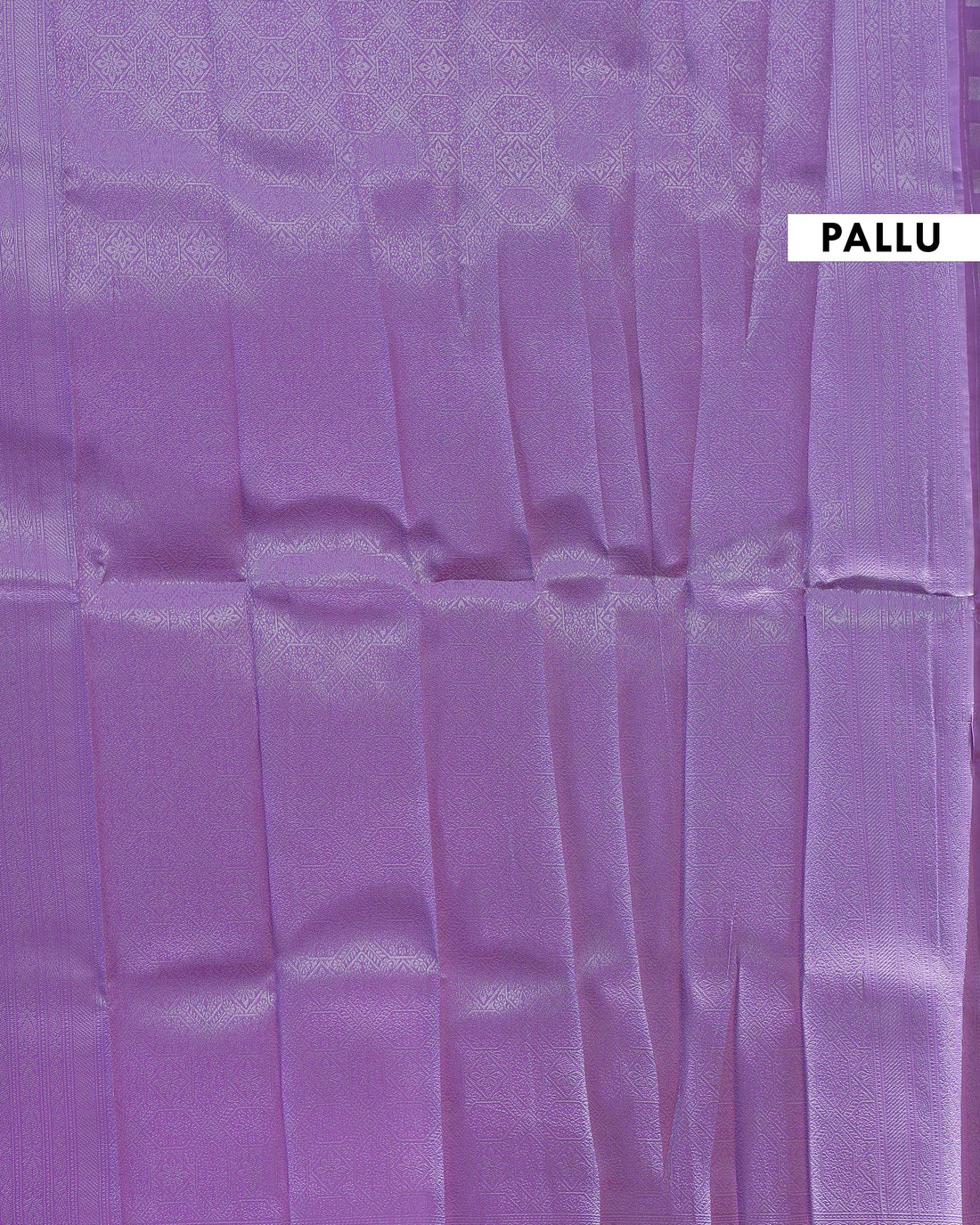 Elegant Litchi Silk Saree with Intricate Zari Woven Motifs and Elaborate Border Design - Lavender