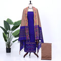 Royal Blue Cotton Unstitched Salwar Material for Women | Ethnic Summer Collection | Jeyachandran - Full View
