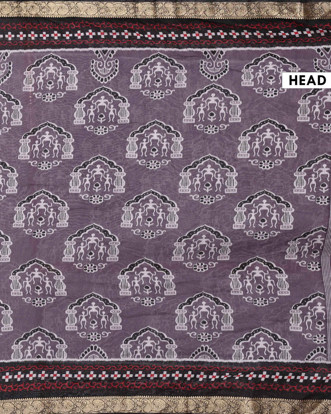 Elegant Semi Chanderi Saree with Traditional Floral Motifs and Zari Woven Contrast Border - Light Purple