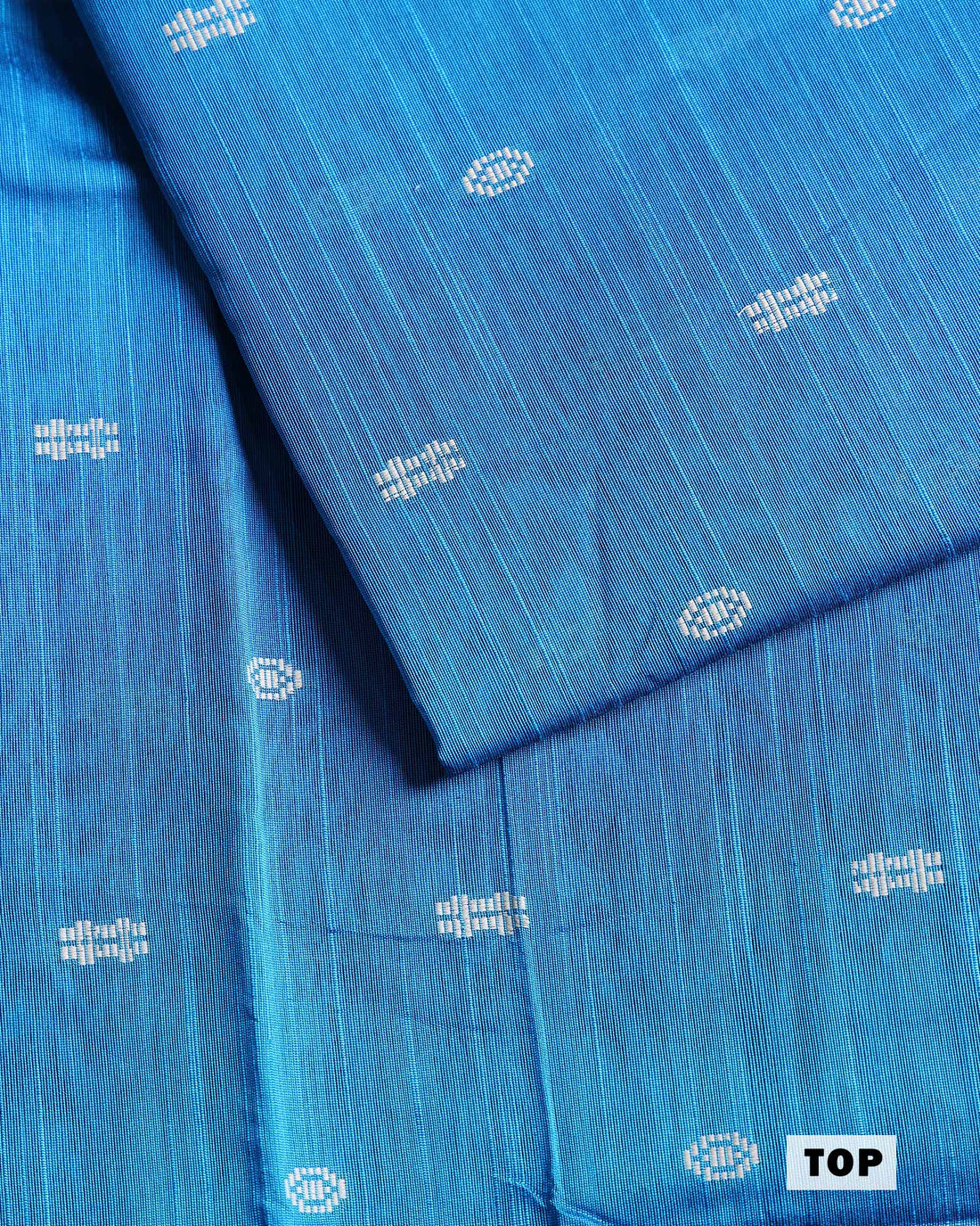 Women’s Unstitched Salwar Suit Material Set with Woven Butti Top 2.5 Mtr, Solid Pant 2 Mtr & Floral and Bird Printed Dupatta 2.25 Mtr - Blue