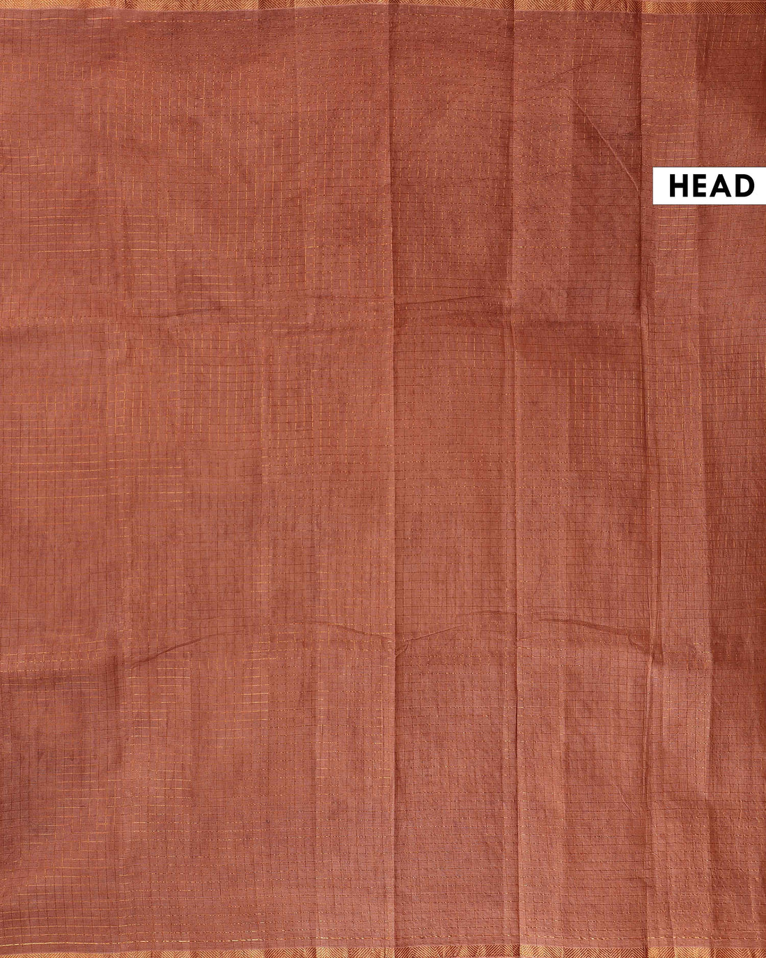 Traditional Handwoven Sungudi Cotton Saree with Zari Checks and Intricate Border - Brown