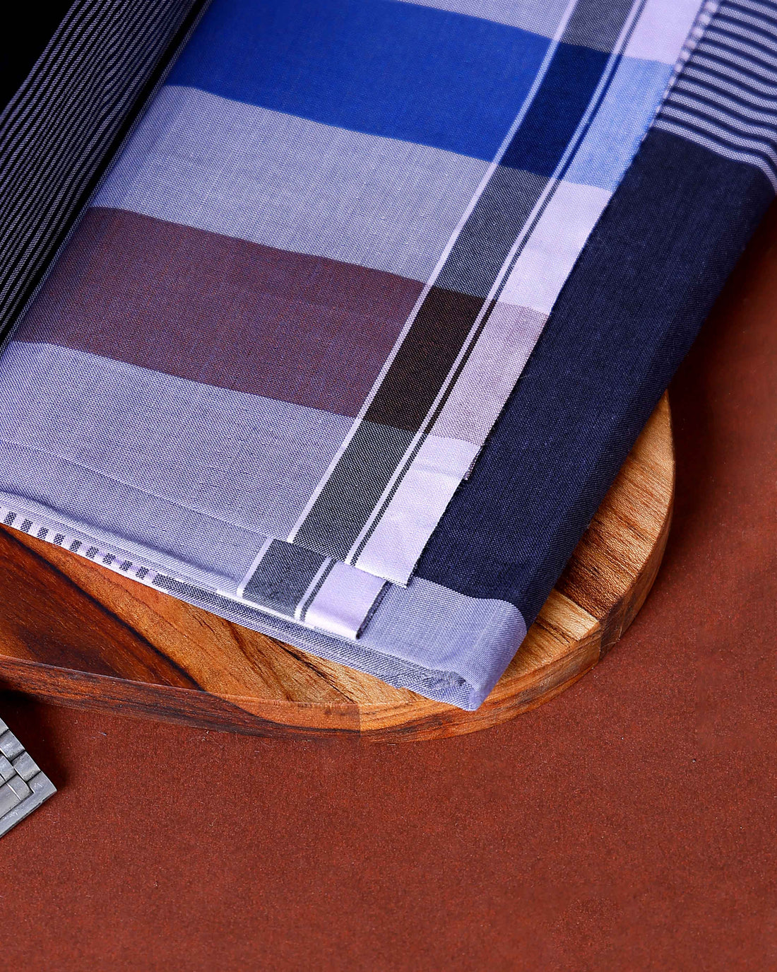 Nandu Brand Men's Premium Cotton Striped Lungi Stitched - Multi