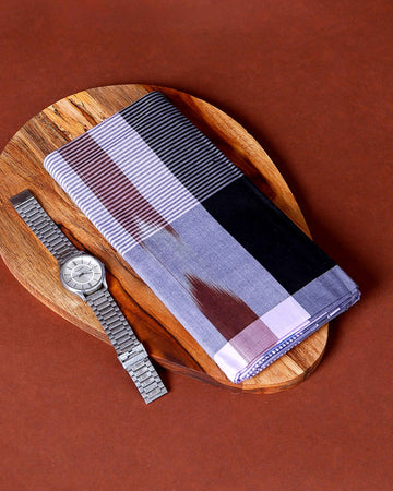 Nandu Brand Men's Premium Cotton Striped Lungi Stitched - Multi