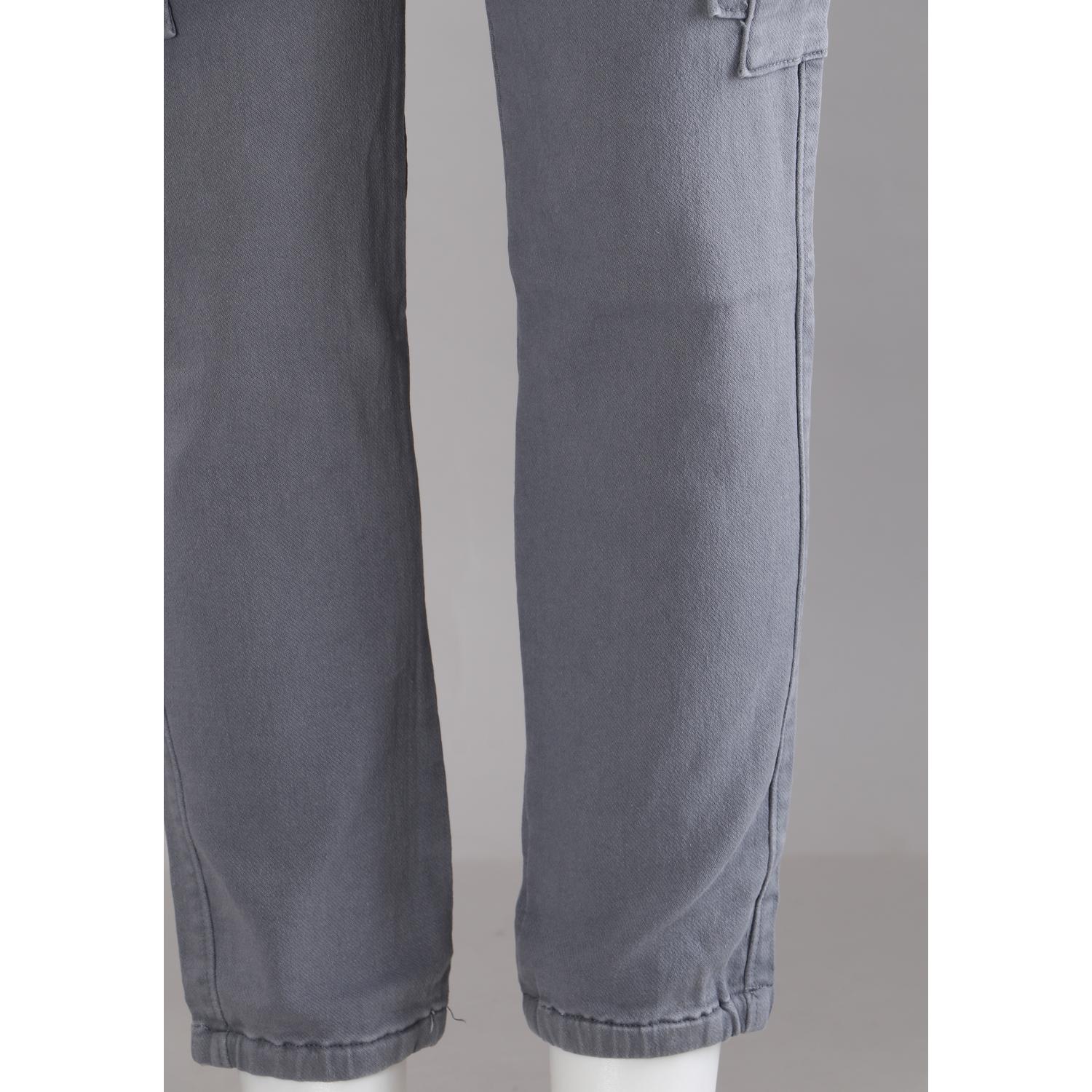 Shop Women Grey Jogger Cargo Jeans Online