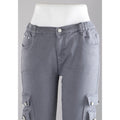 Order Women Grey Jogger Cargo Jeans
