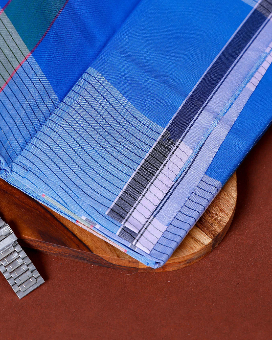 Nandu Brand Men's Premium Cotton Striped Lungi Stitched - Multi
