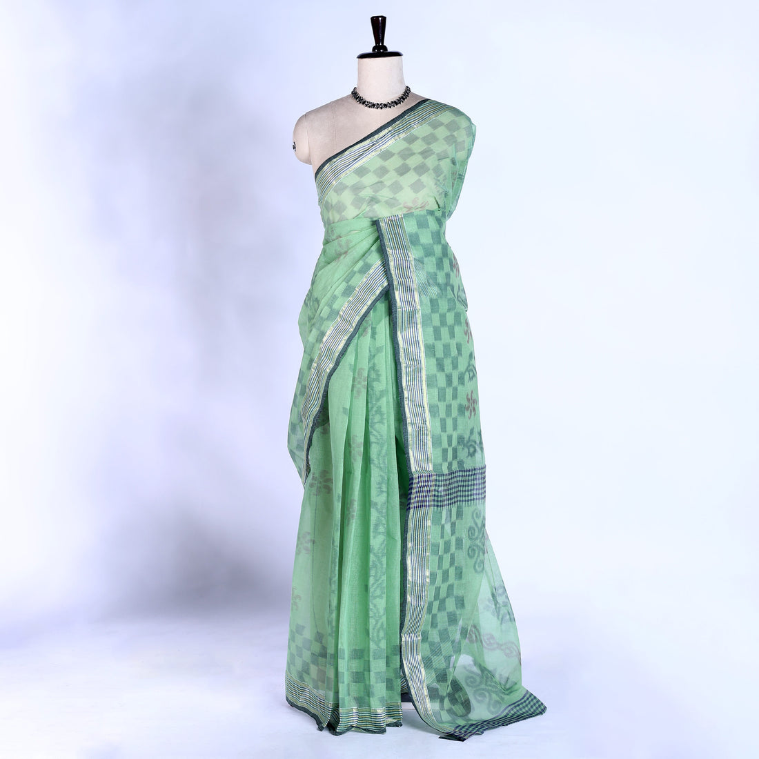 Bengal Cotton Saree For Women | Daily Office Wear Summer Collection | Jeyachandran - Full View
