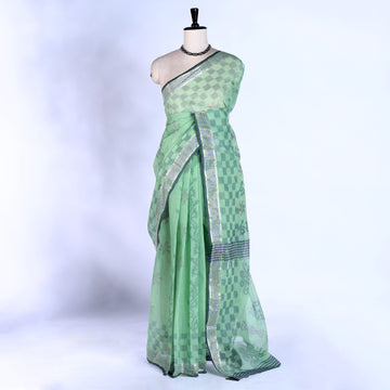 Bengal Cotton Saree For Women | Daily Office Wear Summer Collection | Jeyachandran - Full View
