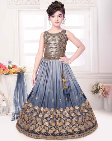 Multi Colour Embroidered  Kids Choli