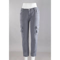 Women Grey Jogger Cargo Jeans
