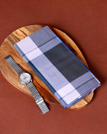 Nandu Brand Men's Premium Cotton Striped Lungi Stitched - Multi