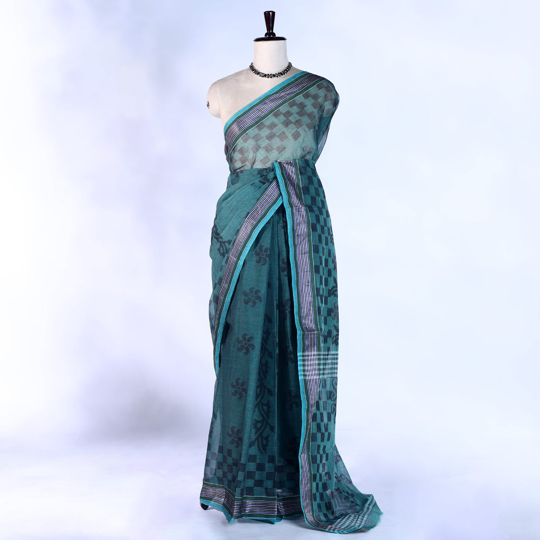 Bengal Cotton Saree For Women | Daily Office Wear Summer Collection | Jeyachandran - Full View
