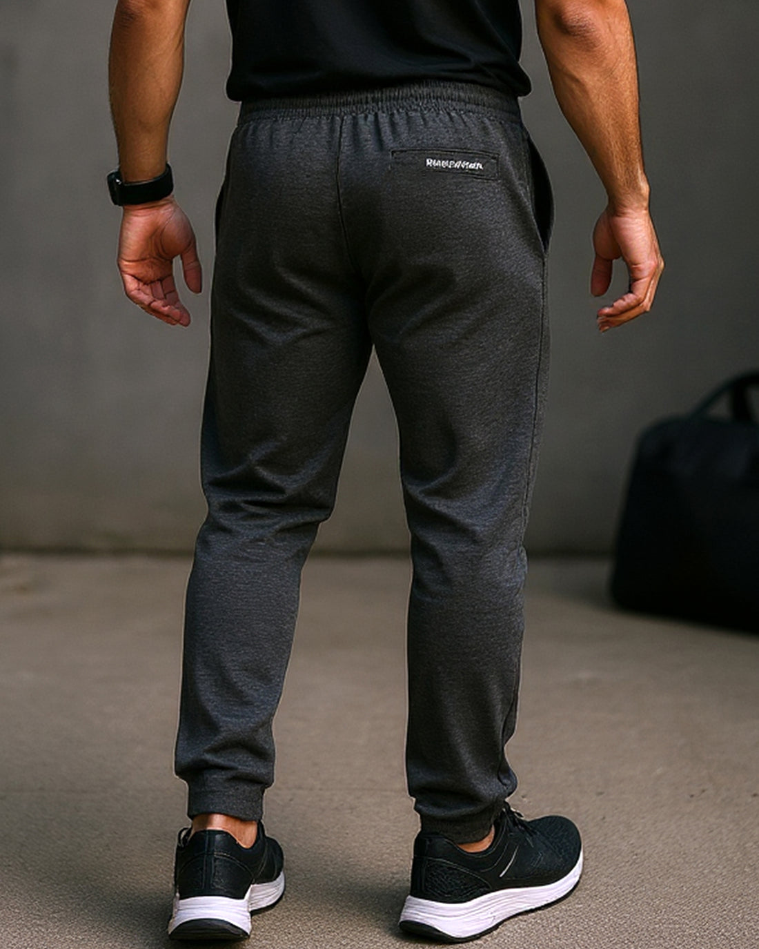 Men’s Athletic Fit Track Pant with Elastic Waistband and Side Pockets  - Green