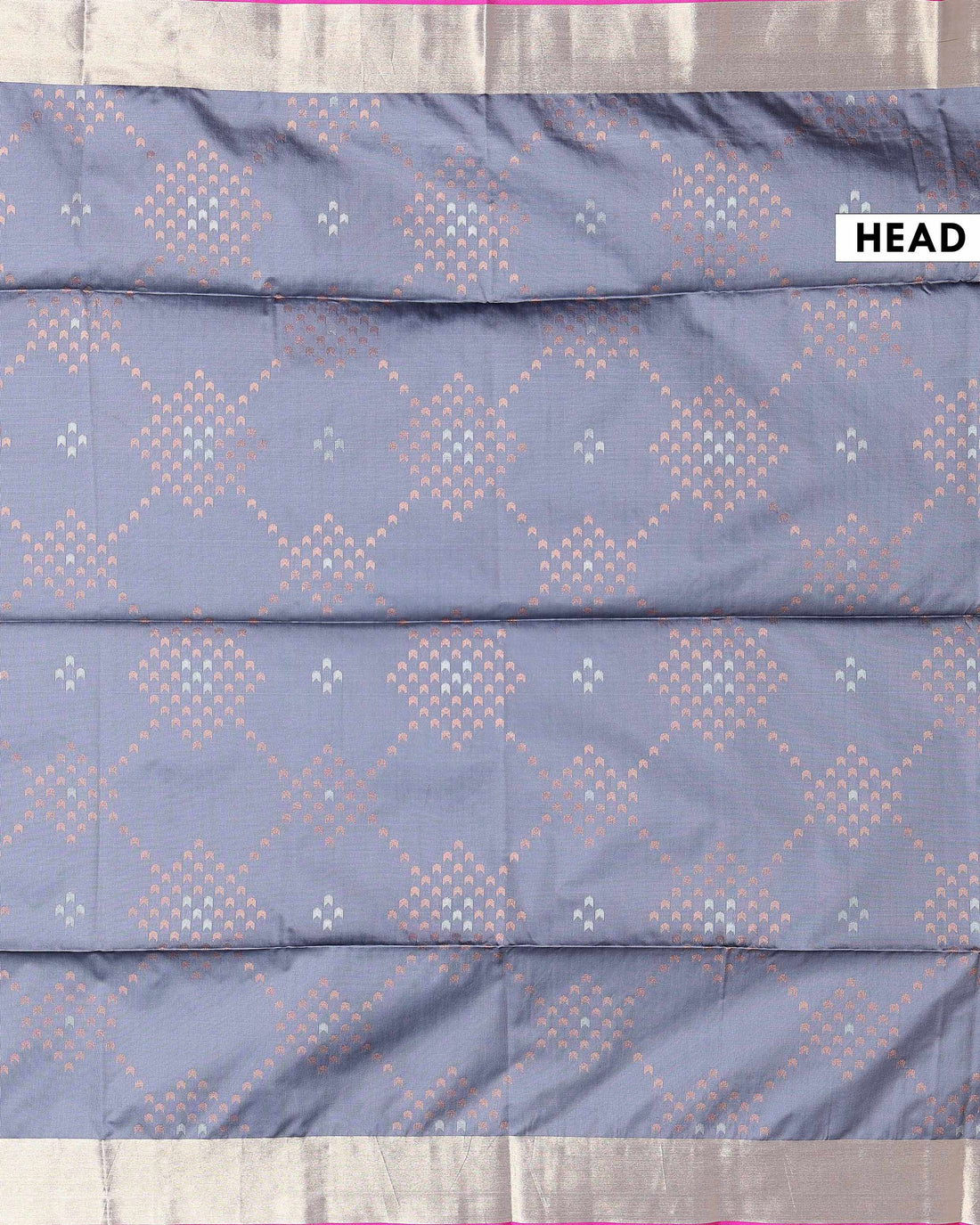 Ethnic Thread Design Soft Silk Saree - Grey