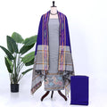 Grey Cotton Unstitched Salwar Material for Women | Ethnic Summer Collection | Jeyachandran - Full View