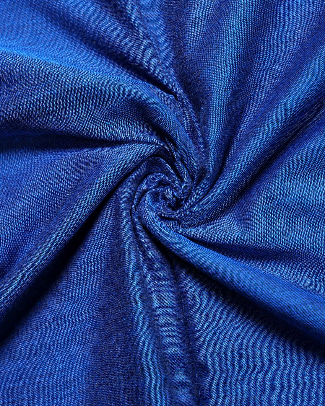 Traditional Khadi Cotton Saree with Woven Border and Contrast Printed Blouse Piece - Blue