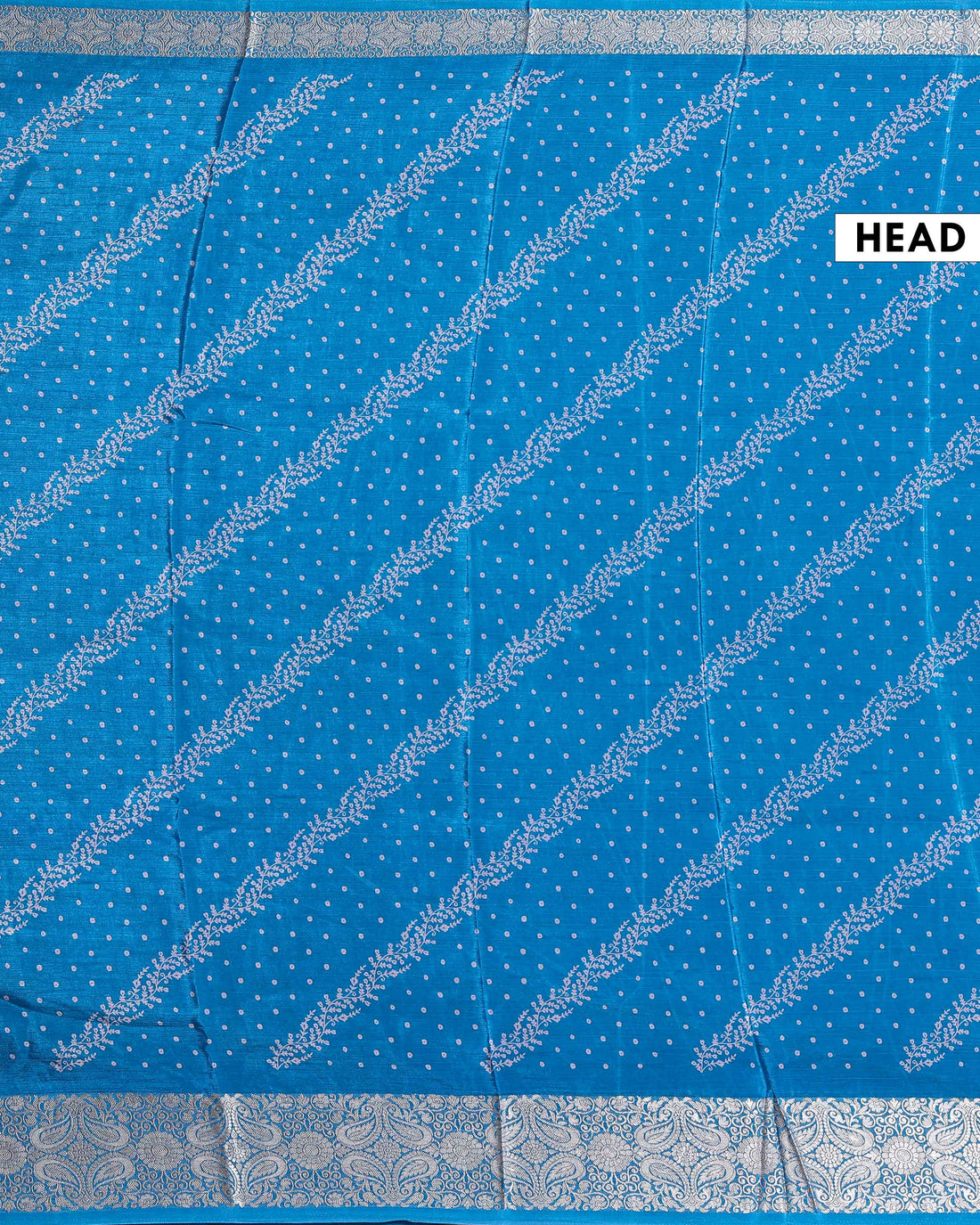 Elegant Dola Silk Saree with Delicate Floral Vine Buti and Intricately Woven Zari Border - Blue