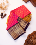 elegant-handloom-kanchipuram-pure-silk-saree-with-all-over-checks-pattern-and-intricate-zari-border-pink