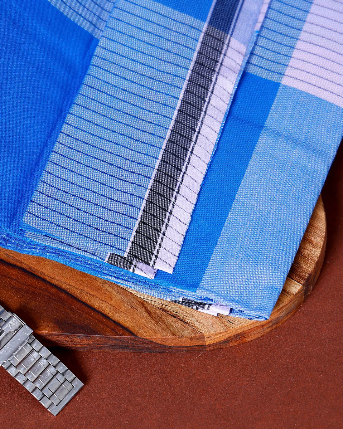 Nandu Brand Men's Premium Cotton Striped Lungi Stitched - Multi