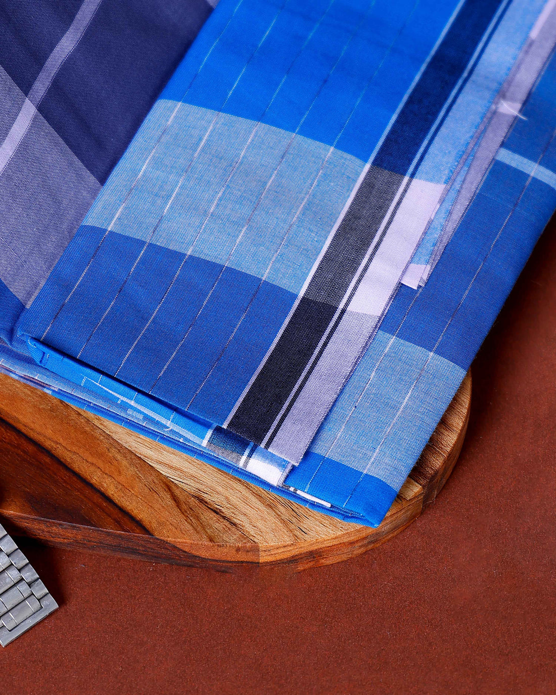 Nandu Brand Men's Premium Cotton Checked Lungi Stitched - Multi