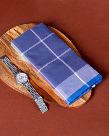 Nandu Brand Men's Premium Cotton Checked Lungi Stitched - Multi