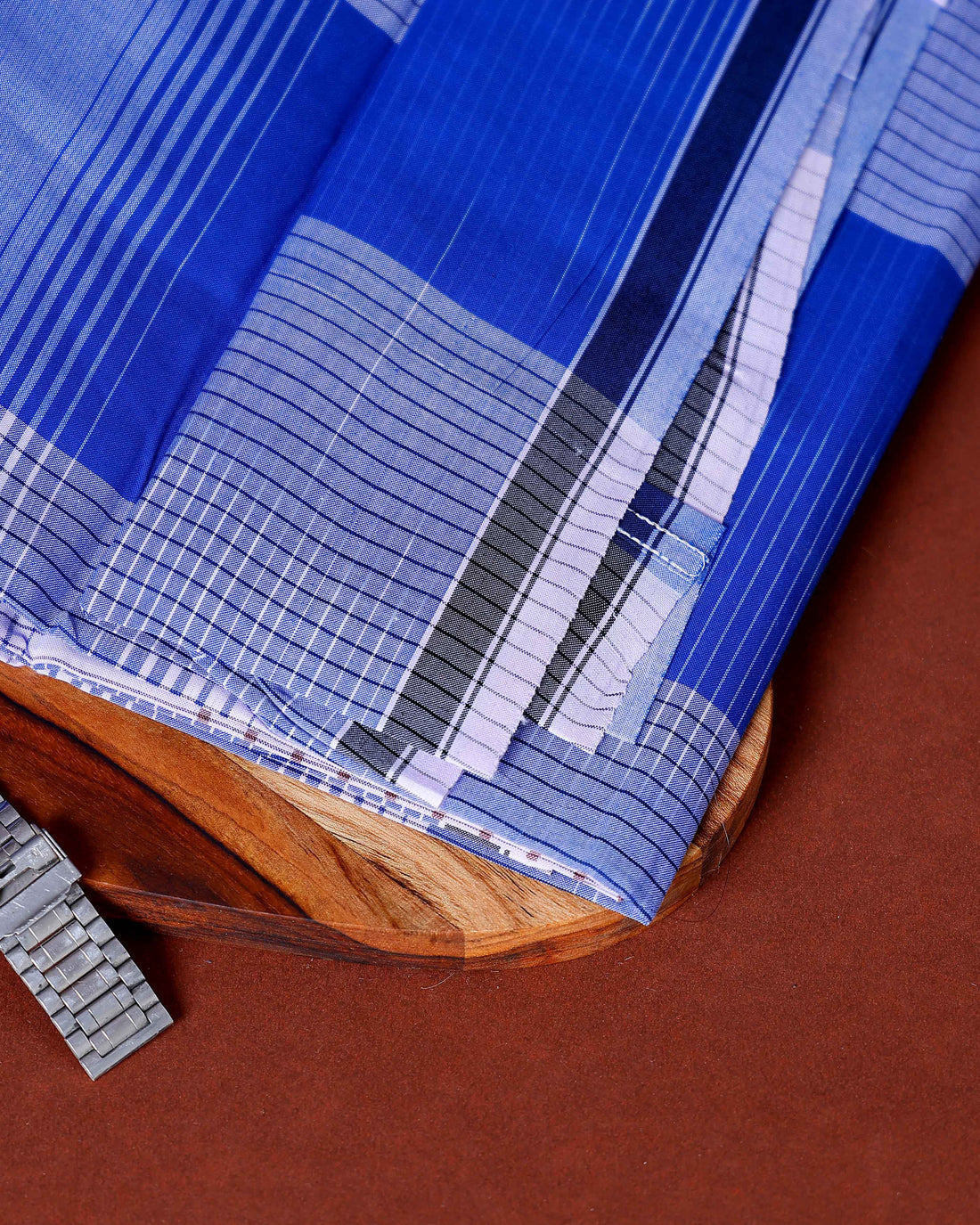 Nandu Brand Men's Premium Cotton Striped Lungi Stitched - Multi
