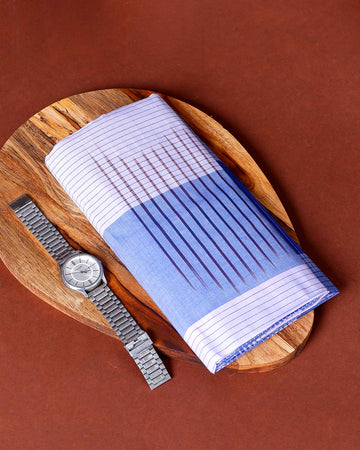 Nandu Brand Men's Premium Cotton Striped Lungi Stitched - Multi