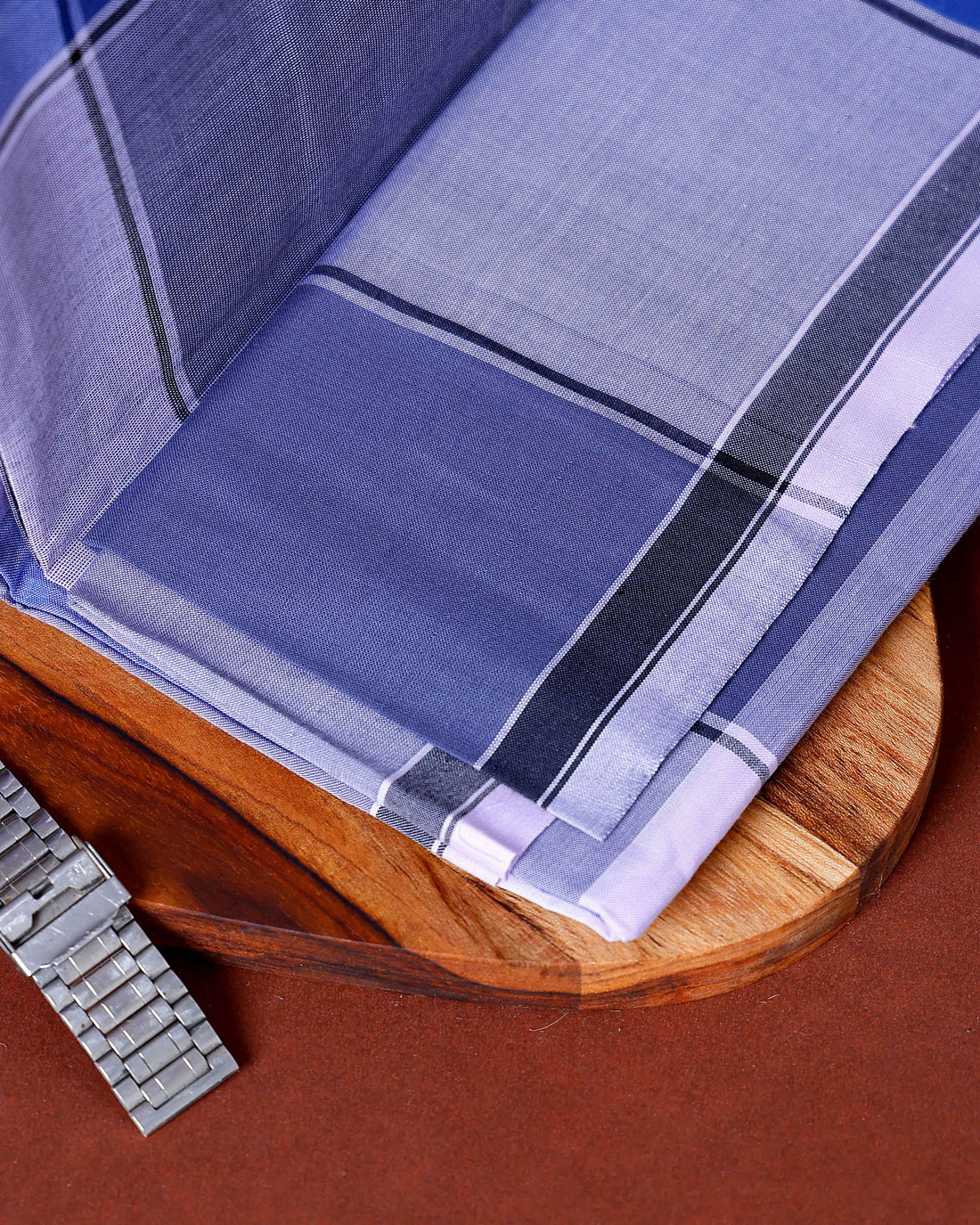 Nandu Brand Men's Premium Cotton Striped Lungi Stitched -Multi