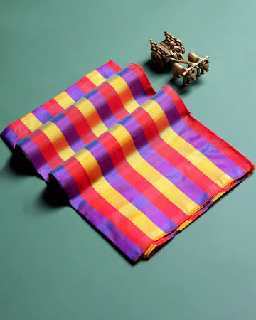 Women's Traditional Checked 1 Meter Blouse Material with Soft Finish - Multi