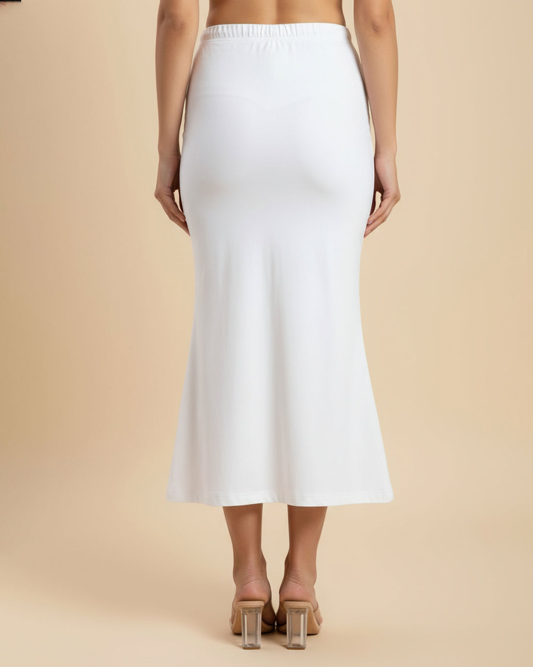 Women's Seamless Body Shaper Innerwear with High-Waist Tummy Control and Slim Fit Design - White