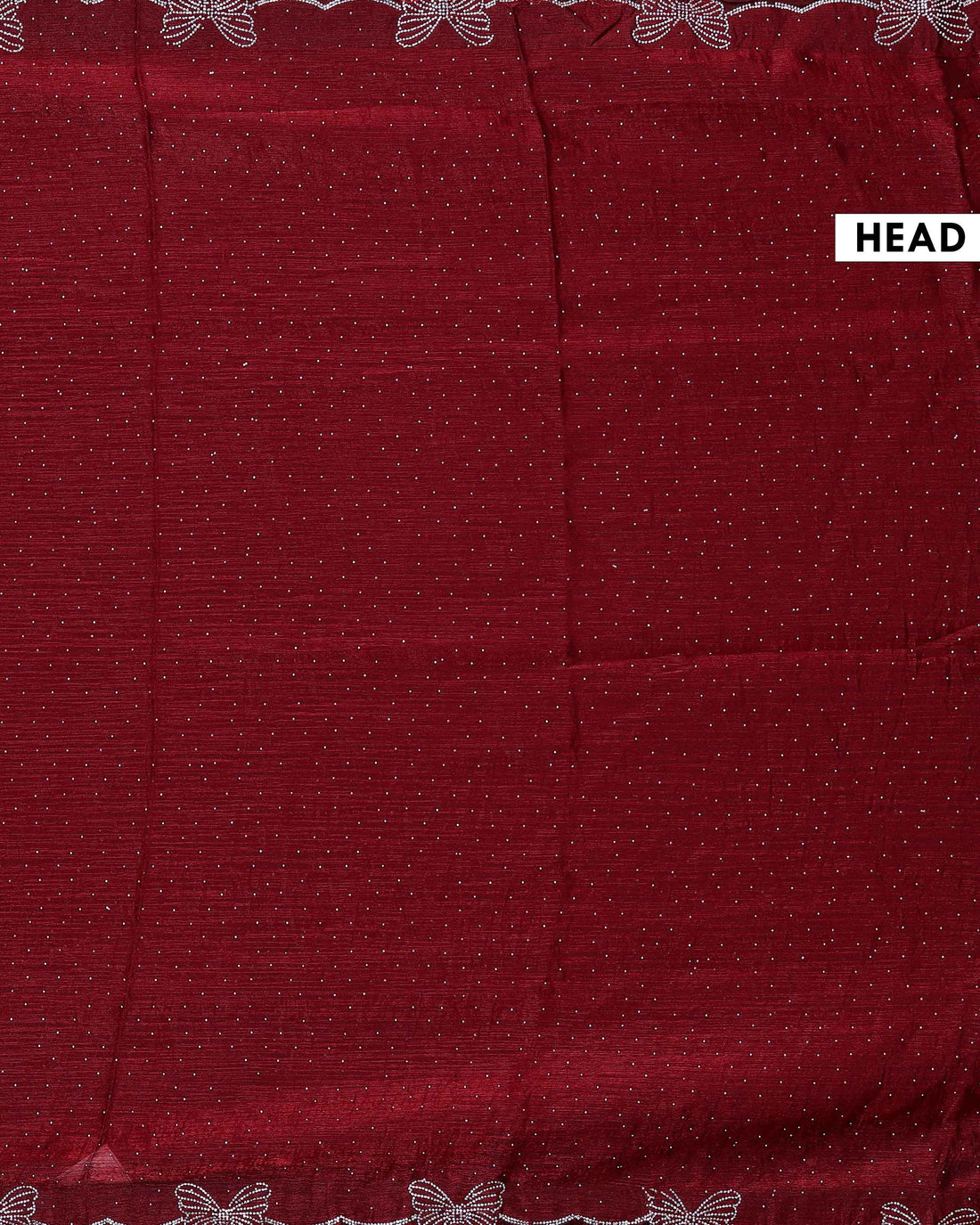 Elegant Embellished Fancy Saree with Delicate Butterfly Patterned Lace Border - Maroon