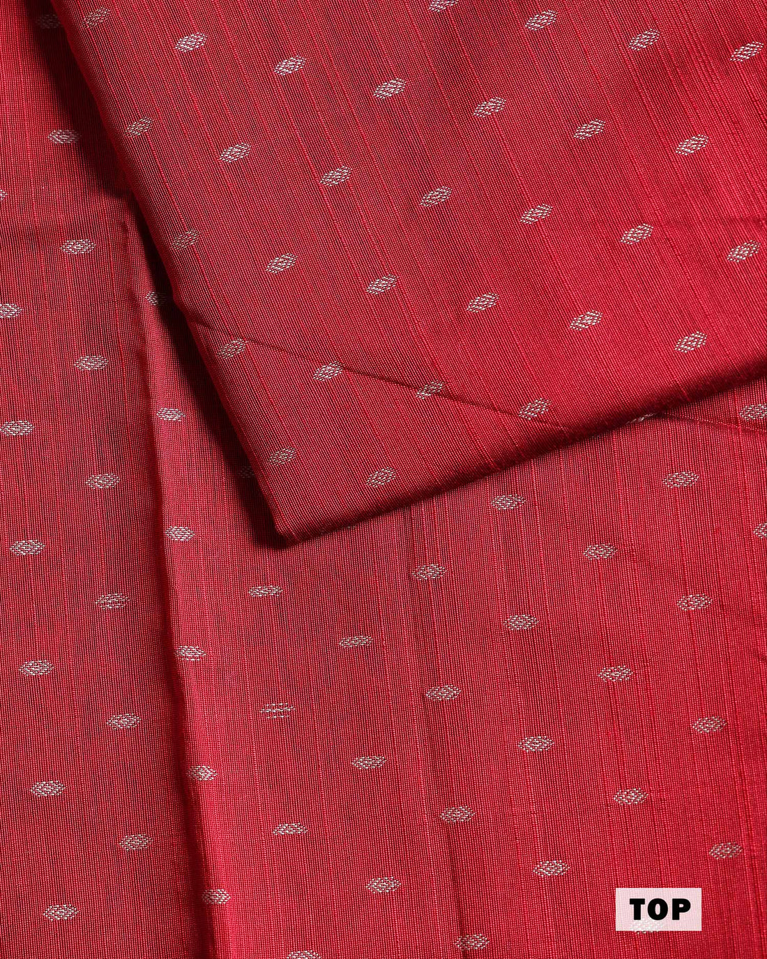 Women’s Unstitched Salwar Suit Dress Material Set with Woven Butta Top 2.5 Mtr, Solid Pant 2 Mtr & Printed Dupatta 2.25 Mtr - Dark Red