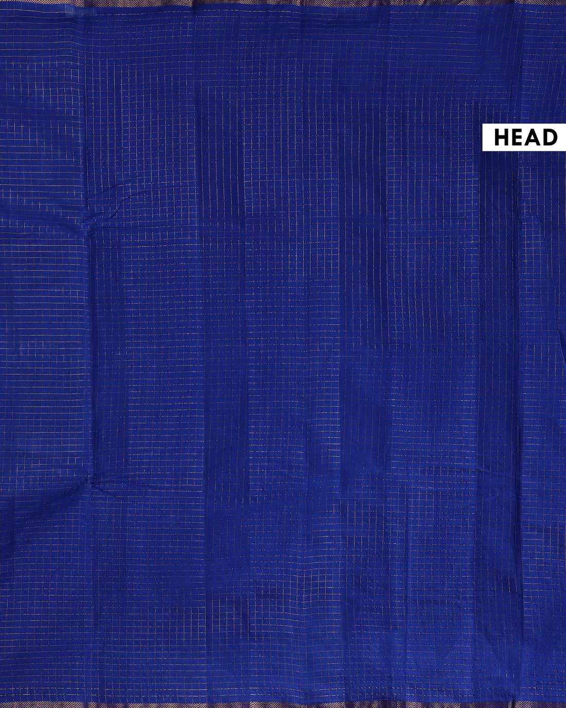 Traditional Handwoven Sungudi Cotton Saree with Zari Checks and Intricate Border - Royal Blue