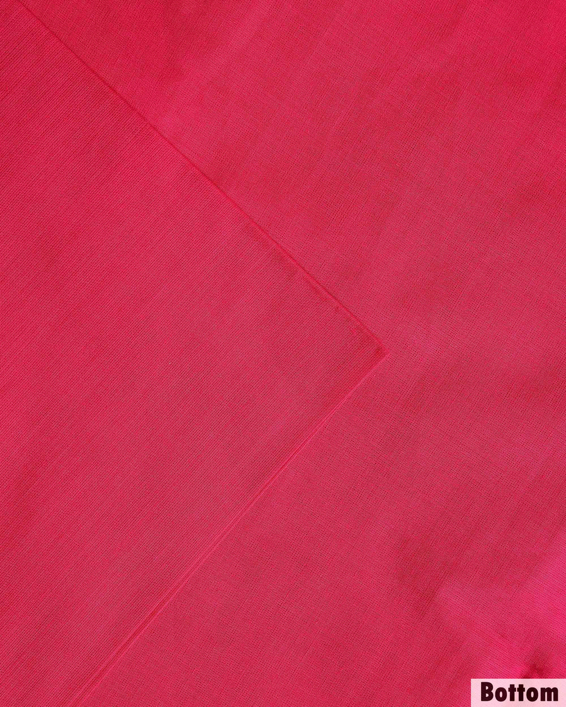 Women's Traditional Cotton Handloom Unstitched Salwar Suit Set Top 2.5m, Pant 2m, Dupatta 2.25m with Zari Border - Orange