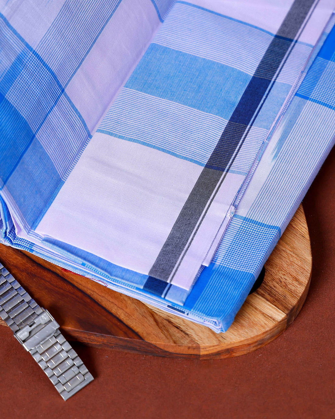 Nandu Brand Men's Premium Cotton Striped Lungi Stitched - Multi